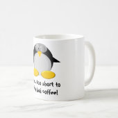 Herr Penguin mag Kaffee Kaffeetasse (VorderseiteRechts)