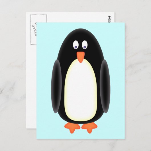 Herr Penguin Postkarte (Vorne/Hinten)