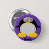 Herr Penguin ..... Yippee!! Button (Vorne & Hinten)