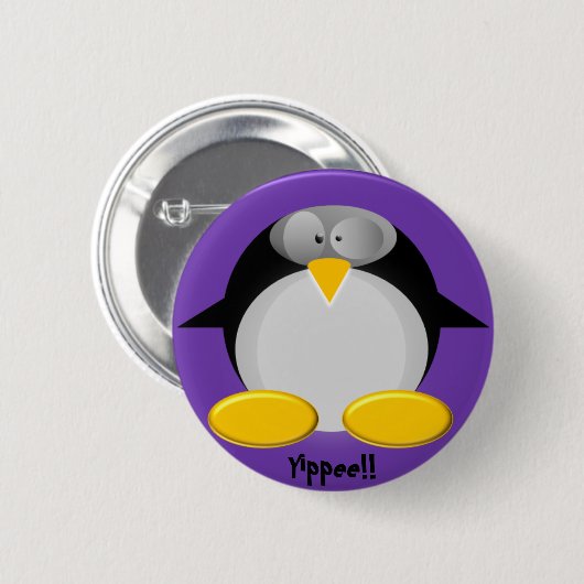 Herr Penguin ..... Yippee!! Button (Vorne & Hinten)