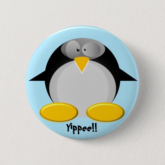 Herr Penguin ..... Yippee!!! Button (Vorderseite)