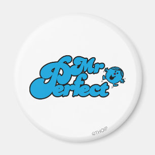 Herr Perfekt Große blaue Buchstaben Magnet