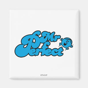 Herr Perfekt Große blaue Buchstaben Magnet