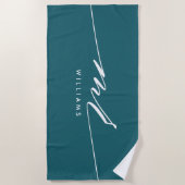 Herr| Personalisierter Raum Strandtuch (Vorderseite)