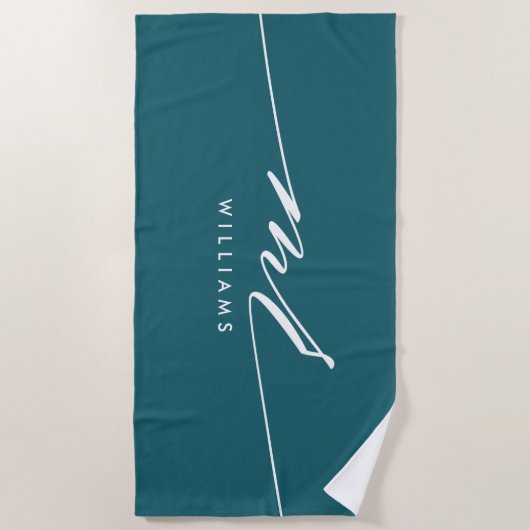 Herr| Personalisierter Raum Strandtuch (Vorderseite)