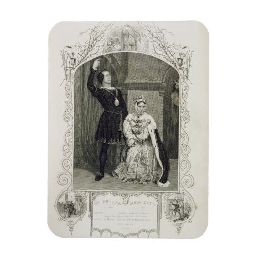 Herr Phelps als Hamlet und Frau Glyn als Königin G Magnet (Vertikal)