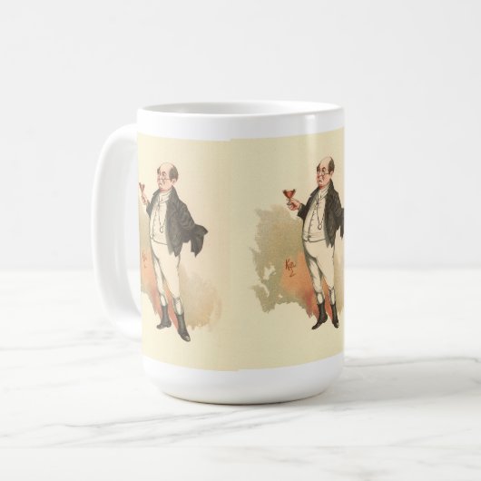 Herr Pickwick von Kyd, Dickens' The Pickwick Paper Kaffeetasse (Vorderseite Links)