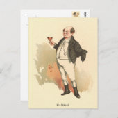 Herr Pickwick von Kyd, Dickens' The Pickwick Paper Postkarte (Vorne/Hinten)