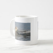 Herr Pish am karminroten Strand Kaffeetasse (Vorderseite Links)