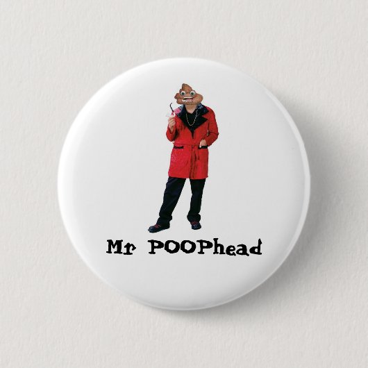 Herr POOPhead Button (Vorderseite)