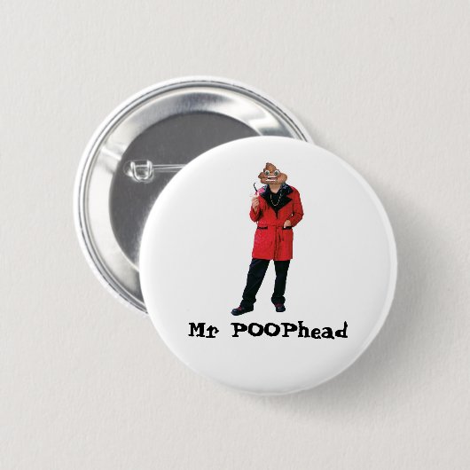 Herr POOPhead Button (Vorne & Hinten)