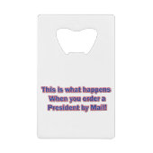 Herr Präsident Geldbeutel Flaschenöffner (Vorderseite)