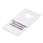 Herr Präsident Geldbeutel Flaschenöffner (Vorderseite Schrägansicht)