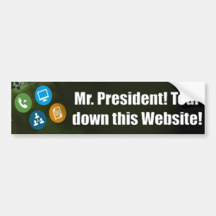 Herr Präsident - reißen Sie diese Website herunt Autoaufkleber