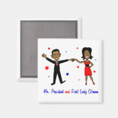 Herr Präsident und First Lady Obama Magnet (Vorderseite/Rückseite)