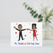 Herr Präsident und First Lady Obama Postkarte (Stehend Vorderseite)