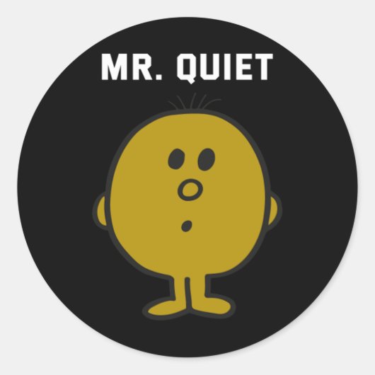 Herr Quiet Design Runder Aufkleber (Vorderseite)