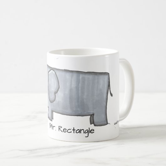 Herr Rectangle durch Callum Kaffeetasse (VorderseiteRechts)