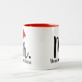 Herr Red Santa Zweifarbige Tasse (Mittel)