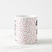 Herr Right 40 Jubiläum Ruby Hearts Confetti Kaffeetasse (Mittel)