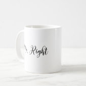 Herr Right Bowtie Wedding Bachelor Kaffeetasse (Vorderseite Links)