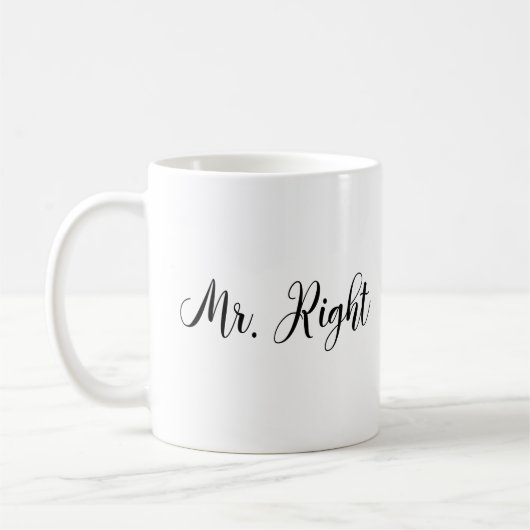 Herr Right Bowtie Wedding Bachelor Kaffeetasse (Links)