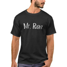 Herr Right (die Shirts der lustigen Paare) (weißer