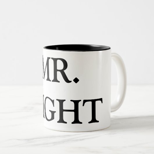 Herr RIGHT Keramik-Tasse Zweifarbige Tasse (VorderseiteRechts)