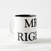 Herr RIGHT Keramik-Tasse Zweifarbige Tasse (Vorderseite Links)