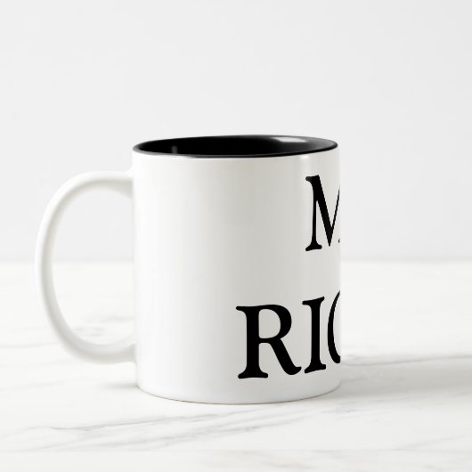 Herr RIGHT Keramik-Tasse Zweifarbige Tasse (Links)