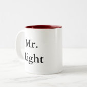 Herr Right Mugs Zweifarbige Tasse (Vorderseite Links)