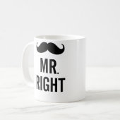 Herr Right Mustache Mug Kaffeetasse (Vorderseite Links)