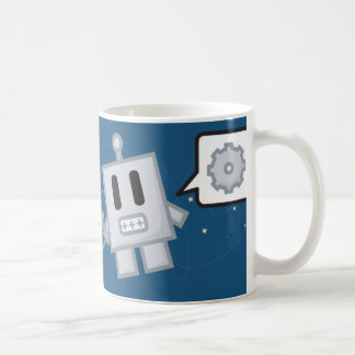Herr Roboto ist im Raum verloren Kaffeetasse