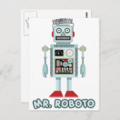 Herr Roboto Postkarte (Vorne/Hinten)