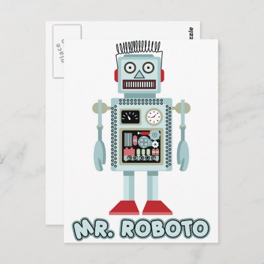 Herr Roboto Postkarte (Vorne/Hinten)