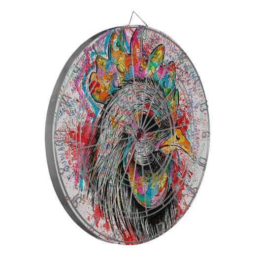 Herr Rooster Dartscheibe (Vorderseite Links)