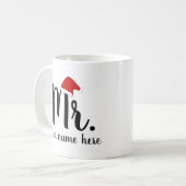 Herr roter Weihnachtsmann Kaffeetasse (Vorderseite Links)