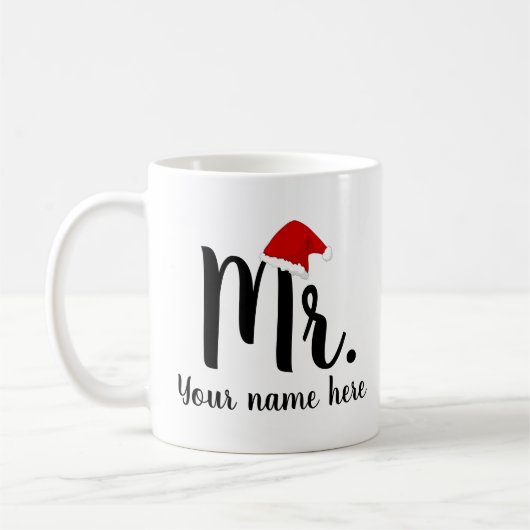 Herr roter Weihnachtsmann Kaffeetasse (Links)