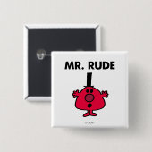 Herr Rude | Roter Gefechtsangst Button (Vorne & Hinten)