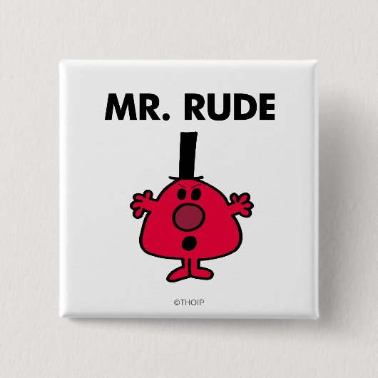 Herr Rude | Roter Gefechtsangst Button (Vorderseite)