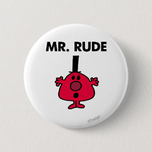 Herr Rude Roter Gefechtsangst Button
