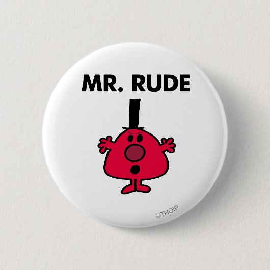 Herr Rude | Roter Gefechtsangst Button (Vorderseite)