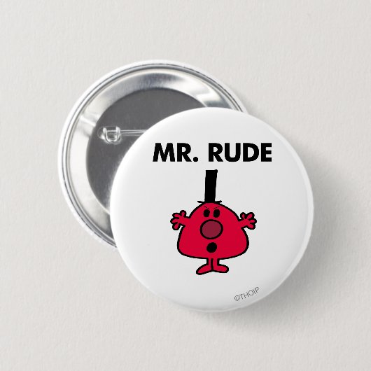 Herr Rude | Roter Gefechtsangst Button (Vorne & Hinten)