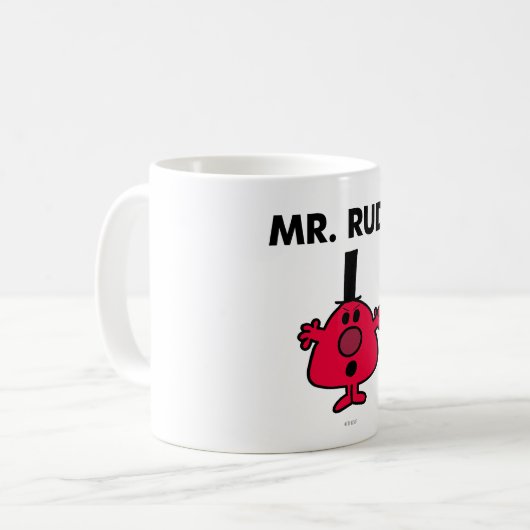 Herr Rude | Roter Gefechtsangst Kaffeetasse (Vorderseite Links)