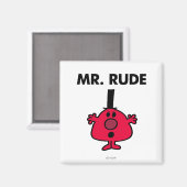 Herr Rude | Roter Gefechtsangst Magnet (Vorderseite/Rückseite)