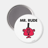 Herr Rude | Roter Gefechtsangst Magnet (Vorderseite/Rückseite)