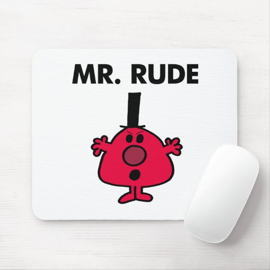 Herr Rude | Roter Gefechtsangst Mousepad (Mit Mouse)