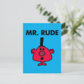 Herr Rude | Roter Gefechtsangst Postkarte (Stehend Vorderseite)