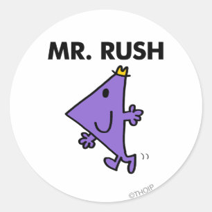 Herr Rush Schnelles Tempo Runder Aufkleber