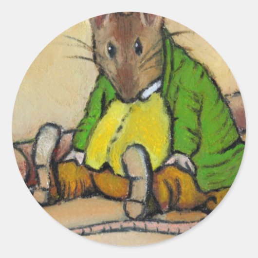 HERR SAMUEL WHISKERS, NACH BEATRIX POTTER RUNDER AUFKLEBER (Vorderseite)